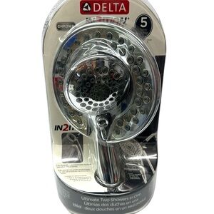 Delta In2ition 2 in 1 5-Spray Fixed and Handheld Shower Head Chrome Dual